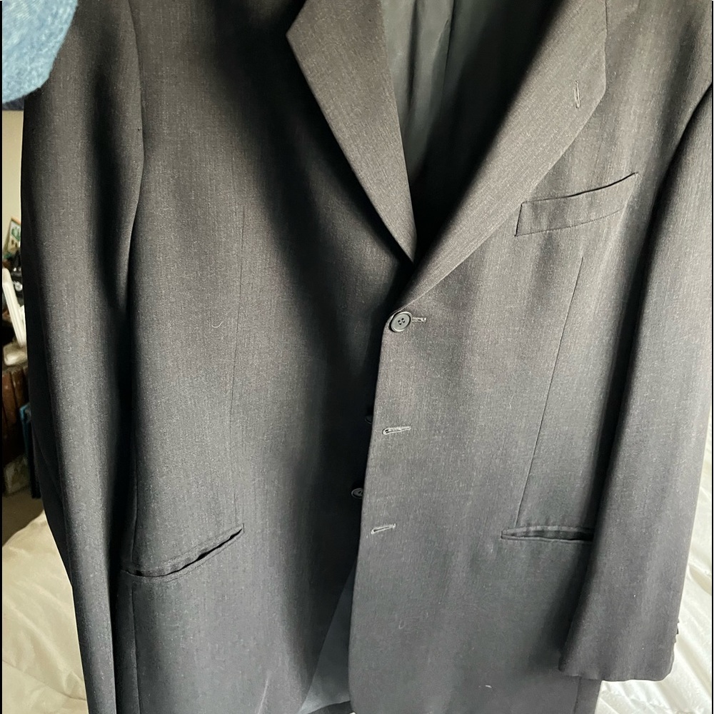 Georgio Armani Mens XXL Grey Wool suit jacket. Vintage 1990’s Le Collezioni